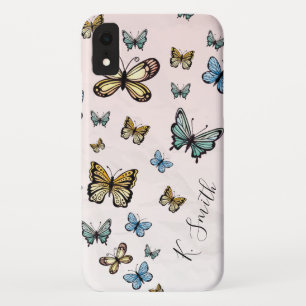 Case-Mate iPhone Case Nom personnalisé Papillons d'aquarelle
