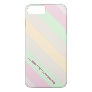Etui iPhone Case-Mate Nom personnalisé par rayure diagonale en pastel