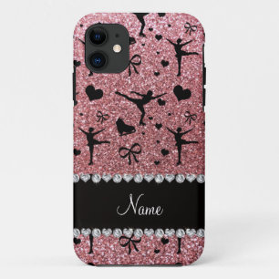 Coques Pour iPhone Nom personnalisé pastel rose parties scintillant p