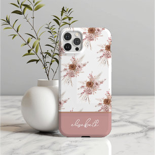Coque Case-Mate iPhone Nom personnalisé personnalisé rose floral