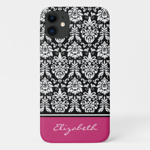 Case-Mate iPhone Case Nom personnalisé Pink Black White Damas