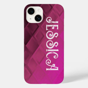 Coque Case-Mate iPhone Nom personnalisé pink ombres formes