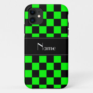 Case-Mate iPhone Case Nom personnalisé pions noir et néon vert