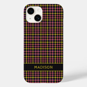 Coque Case-Mate iPhone Nom personnalisé Plaid / Tartan Motif