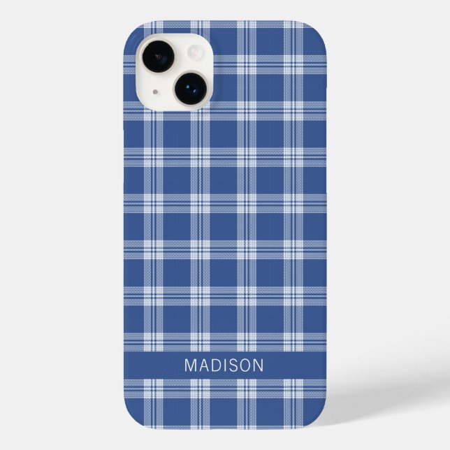 Coques Case-Mate iPhone Nom personnalisé Plaid / Tartan Motif (Verso)