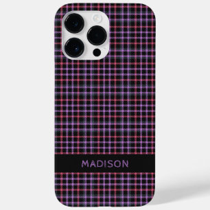 Coque Case-Mate iPhone Nom personnalisé Plaid / Tartan Motif