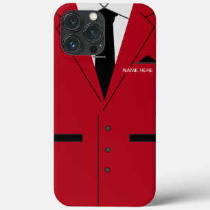 Case-Mate iPhone Case Nom personnalisé Red Suit Necktie Fun