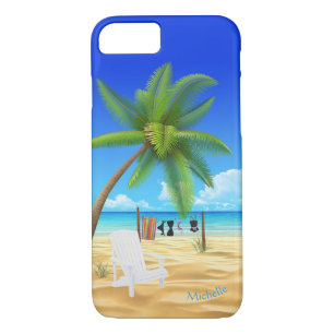 Case-Mate iPhone Case Nom personnalisé Scène de plage tropicale
