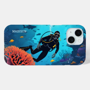 Coque Case-Mate iPhone Nom personnalisé Scuba Diver