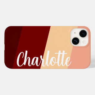 Coque Case-Mate iPhone Nom personnalisé Style Moderne Minimal Couleur Rou