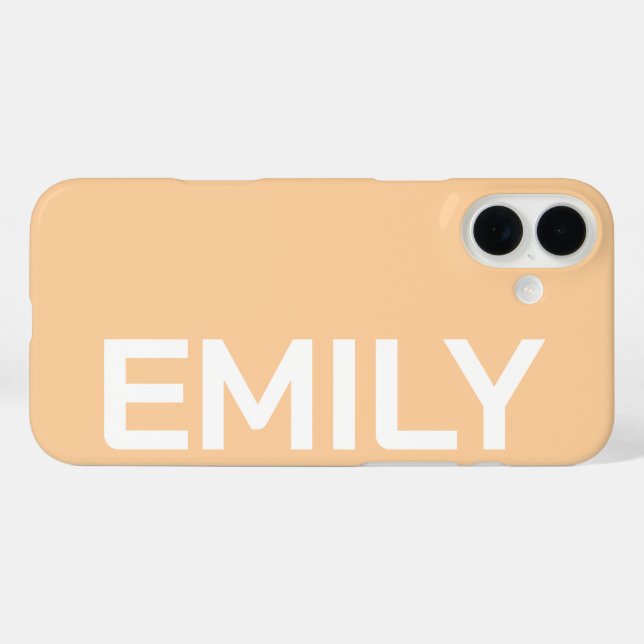 COQUES Case-Mate iPhone NOM PERSONNALISÉ STYLE MODERNE MINIMAL MONOGRAMME  (Verso (horizontal))