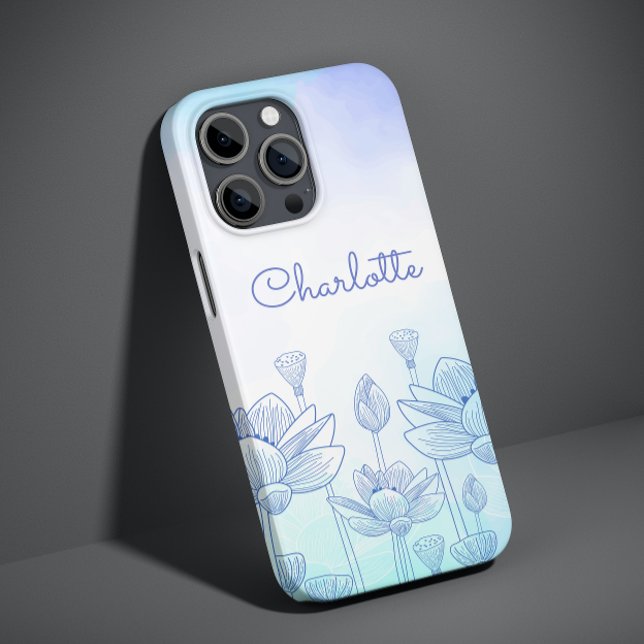 Coques Case-Mate iPhone Nom personnalisé Superposition de silhouette flora (Créateur téléchargé)