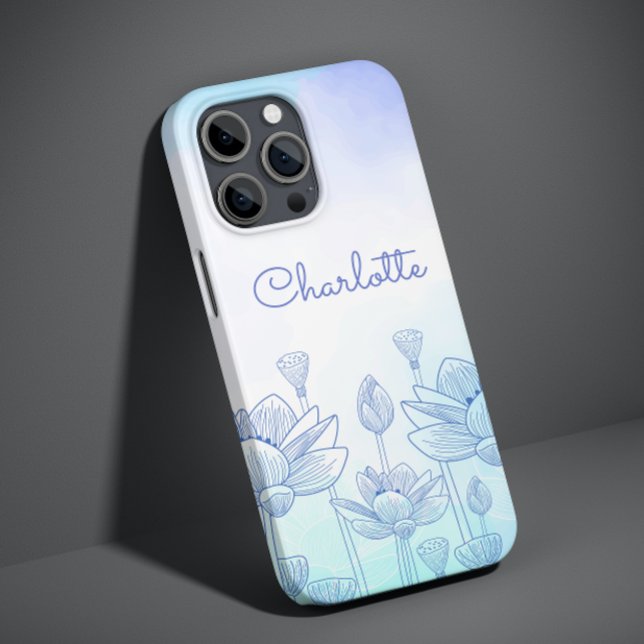 Coques Case-Mate iPhone Nom personnalisé Superposition de silhouette flora (Créateur téléchargé)