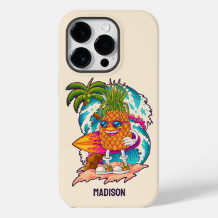Coque Case-Mate iPhone Nom personnalisé Surfing Pineapple
