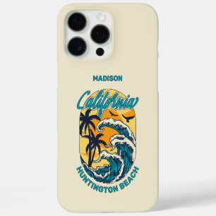 Coque iPhone 16 Pro Max Nom personnalisé / Texte Californie Surf