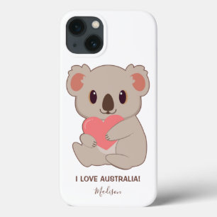 Case-Mate iPhone Case Nom personnalisé, texte et couleur amour Koala
