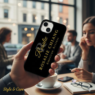Coque Case-Mate iPhone Nom personnalisé & Titre avec Monogramme