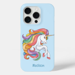 Coque Case-Mate iPhone Nom personnalisé Unicorne colorée