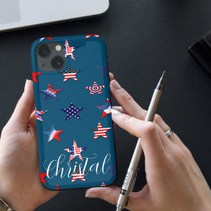 Case-Mate iPhone Case Nom personnalisé USA flag star 4 juillet