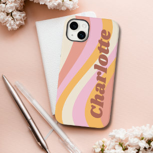 Coque Case-Mate iPhone Nom personnalisé vague rétro vintage féminin
