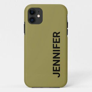 Case-Mate iPhone Case Nom personnalisé vert décalé solide