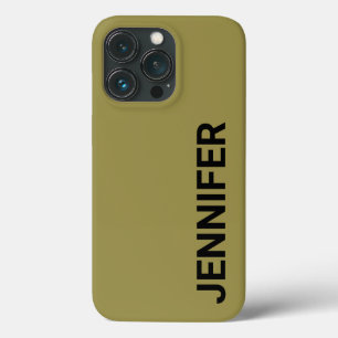 Case-Mate iPhone Case Nom personnalisé vert décalé solide