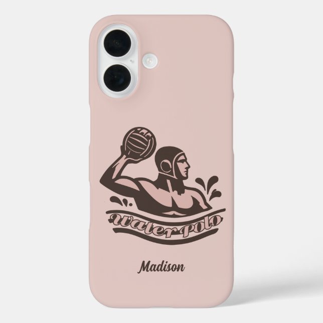 Coques Case-Mate iPhone Nom personnalisé Water Polo (Verso)