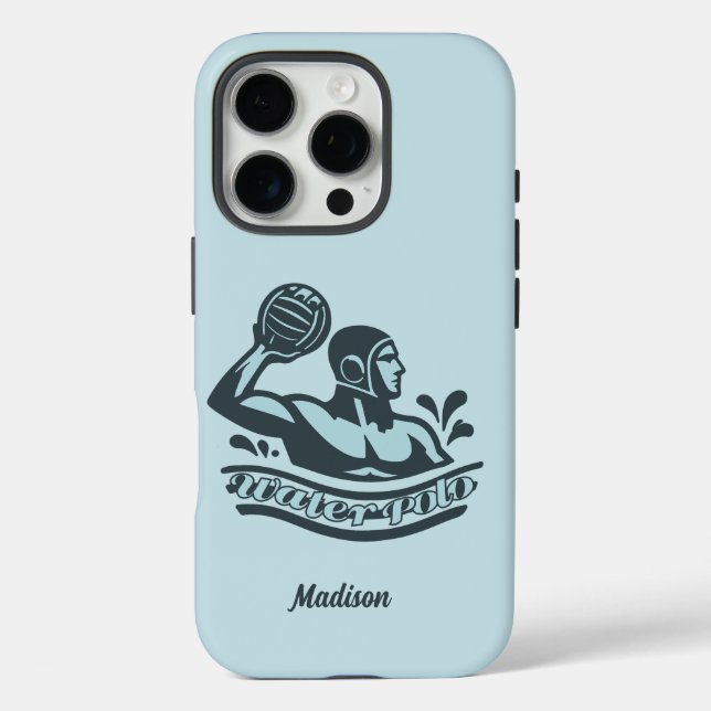 Coques Case-Mate iPhone Nom personnalisé Water Polo (Verso)