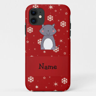 Etui iPhone Case-Mate Nom personnel loup rouge flocons de neige