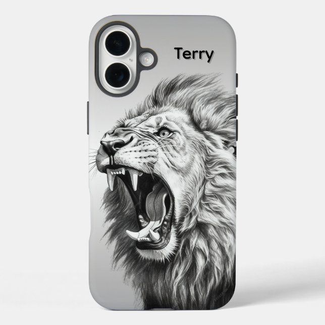 Coques Case-Mate iPhone Nom personnel Rugissement du Lion (Verso)