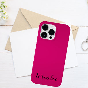 Coque Case-Mate iPhone Nom rose Moderne Minimaliste Élégant Simple