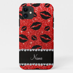 Case-Mate iPhone Case Nom rouge à lèvres baisers neon rouge parties scin