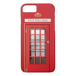 Case-Mate iPhone Case Nom rouge britannique vintage de coutume de cabine