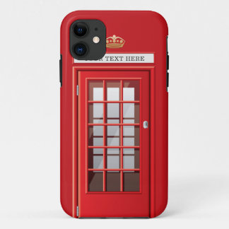 Coques Pour iPhone Nom rouge britannique vintage de coutume de cabine