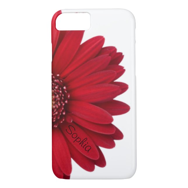 Coques Case-Mate iPhone Nom rouge de coutume de marguerite (Dos)