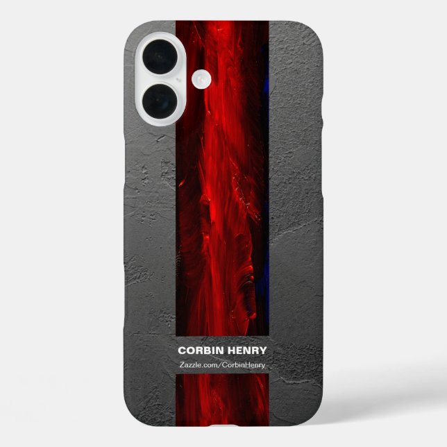 Coques Case-Mate iPhone Nom Rouge Texturé Abstrait (Verso)