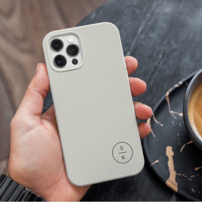 Coques Case-Mate iPhone Nom simple et moderne du monogramme (Créateur téléchargé)