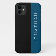 Nom simple Masculine Couleur Bloc noir et bleu