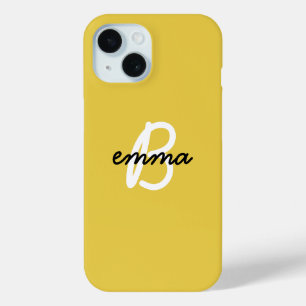 Coque Case-Mate iPhone Nom tendance Mustard Jaune Moderne