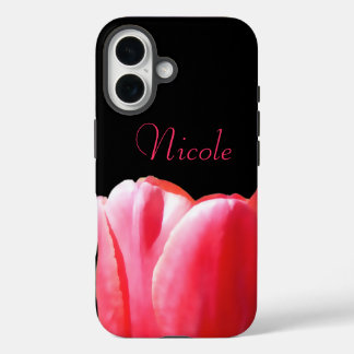 Coque Pour iPhone 16 Nom Tulip Bloom Rising