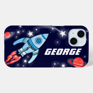 Coque Pour iPhone 15 Nommer les enfants la marine de l'espace de la fus
