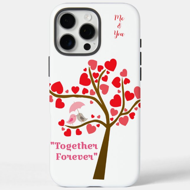 Coques Case-Mate iPhone Noms de couple personnalisés ensemble arbre d'amou (Verso)