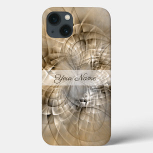 Coques Pour iPhone Noms de l'art fractal moderne abstrait des tons de
