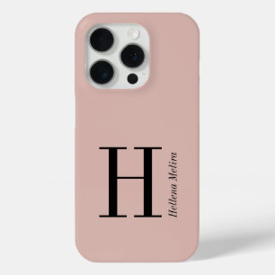 Coque Case-Mate iPhone Noms Monogramme Noir Rose Moderne