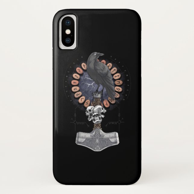 Coques Case-Mate iPhone Norse Viking Raven Hammer (Dos)