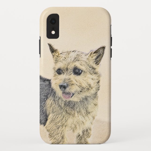 Coques Case-Mate iPhone Norwich Terrier Peinture - Cute Original Chien Art (Dos)