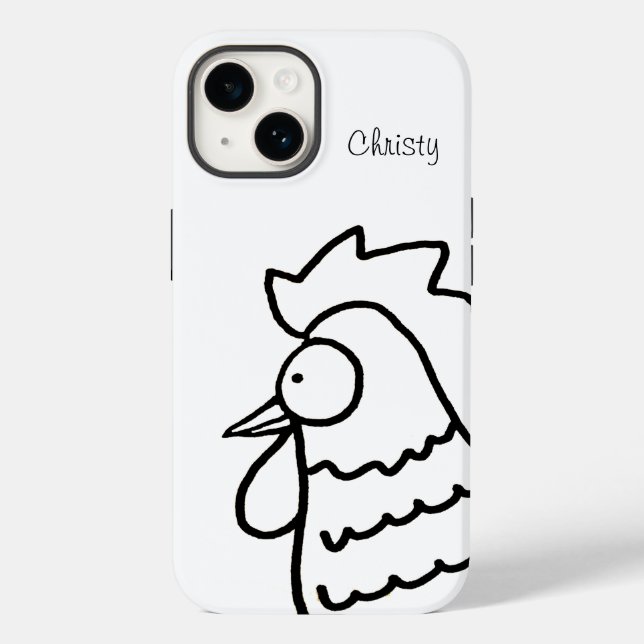 Coques Case-Mate iPhone Nosey Rooster (Verso)