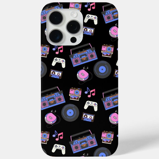 Coques Case-Mate iPhone Nostalgie de la musique d'époque des années 1980 (Verso)