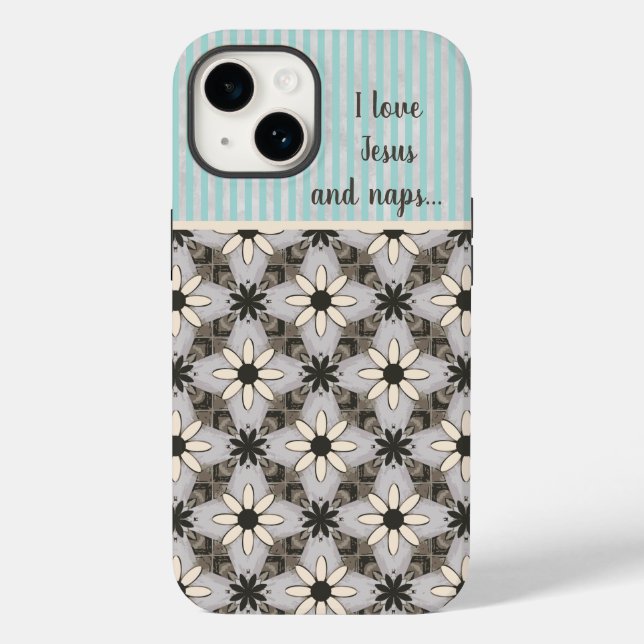Coques Case-Mate iPhone Nostalgie vintage Floral Neutral (Verso)