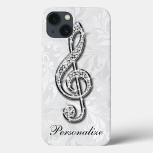 Etui iPhone Case-Mate Note de musique en diamant personnalisée sur damas